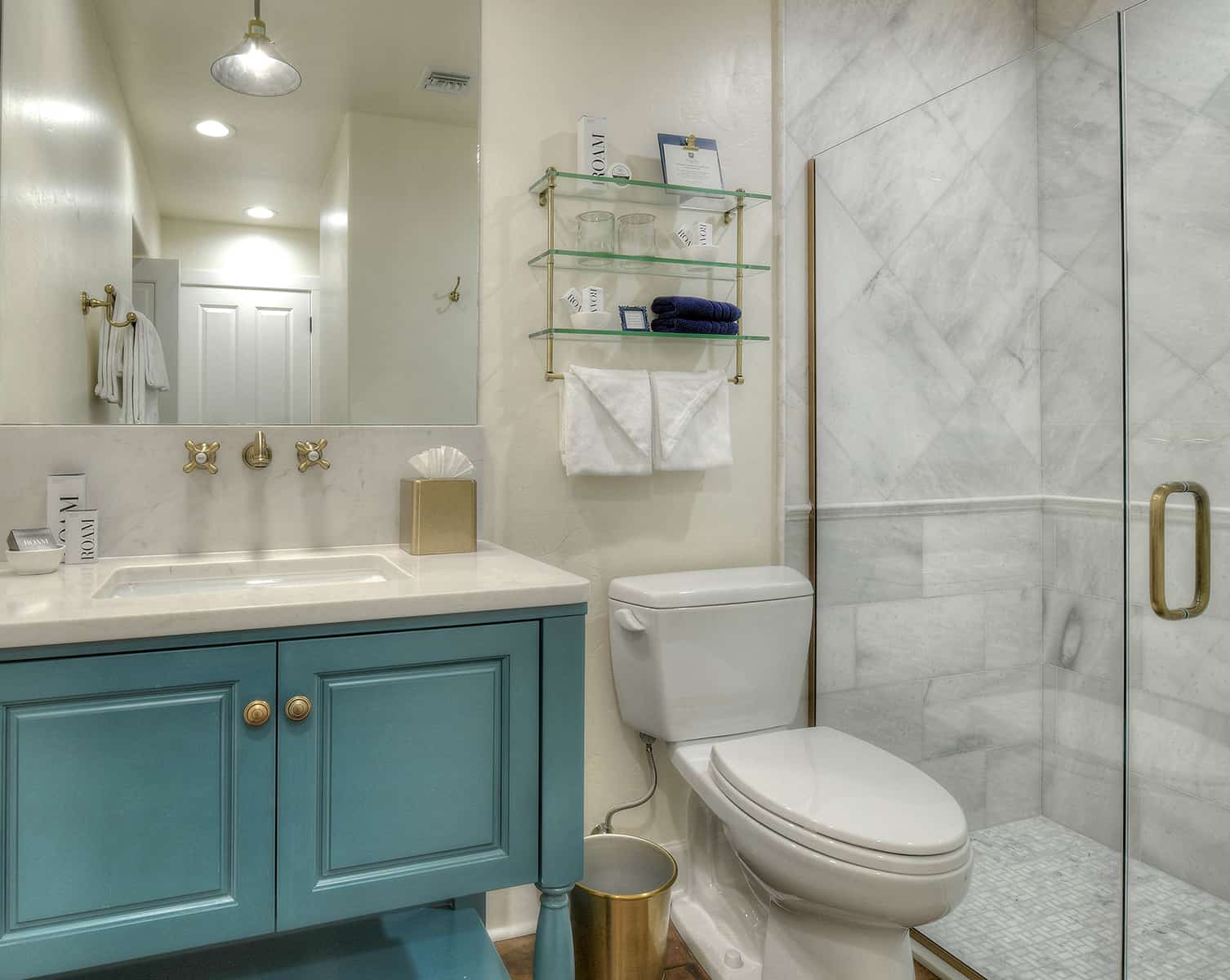 The Charles Debrille Poston Room bath