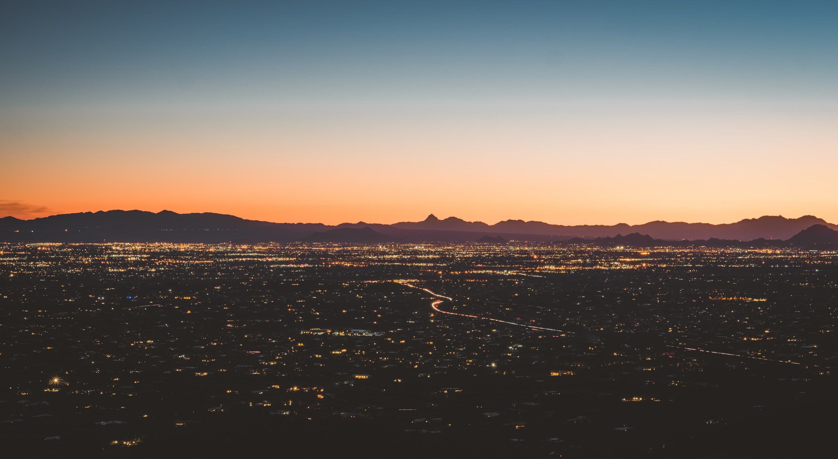 Tucson skyline at dusk