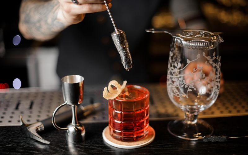 Cocktail at a romantic restaurant in Tucson, Arizona