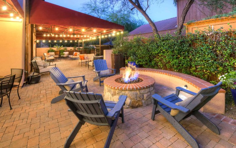 Tucson Arizona inn fire pit